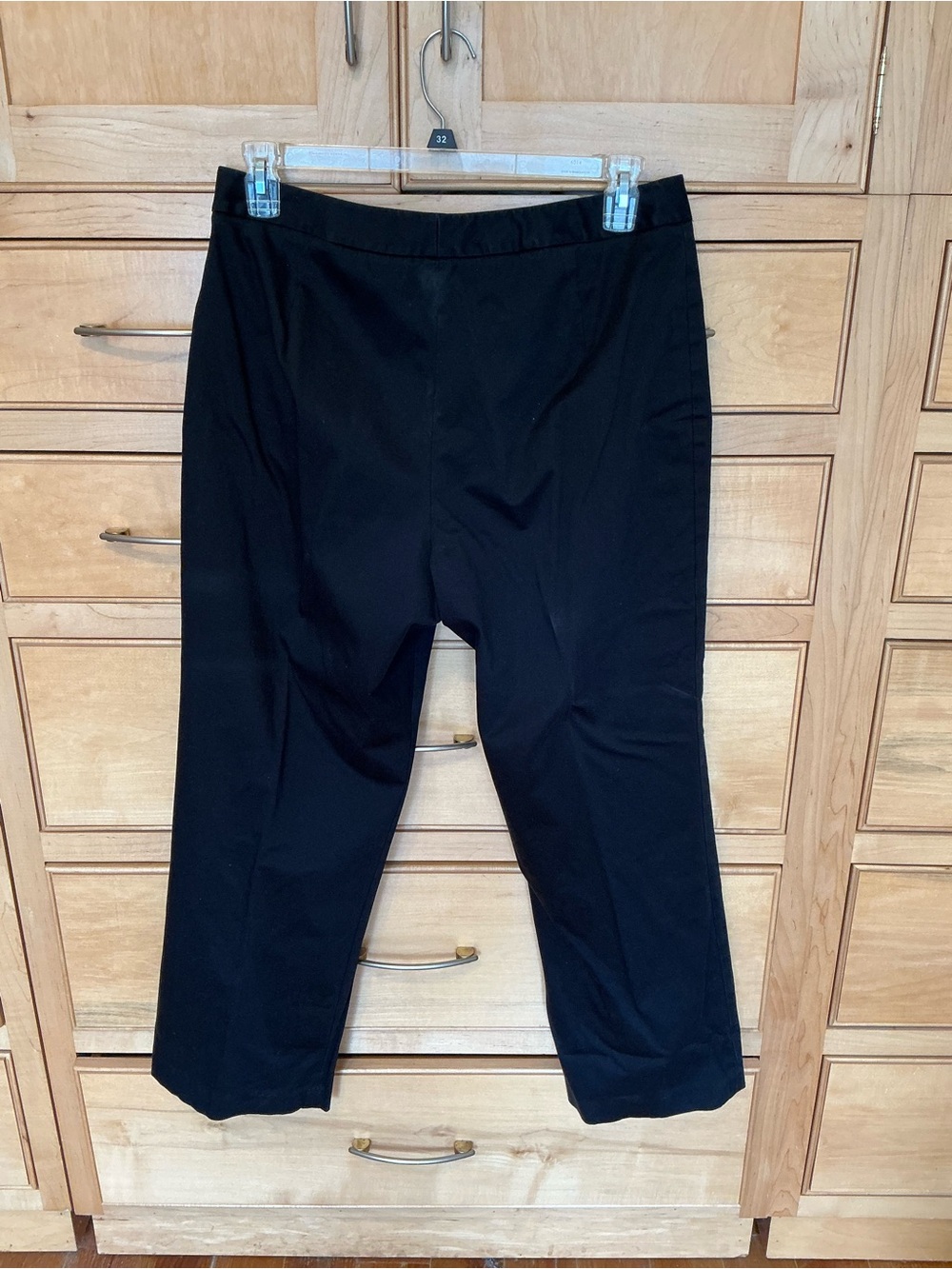 Lands' End Women’s Black 16 Dress Pants - Straight Leg fly front